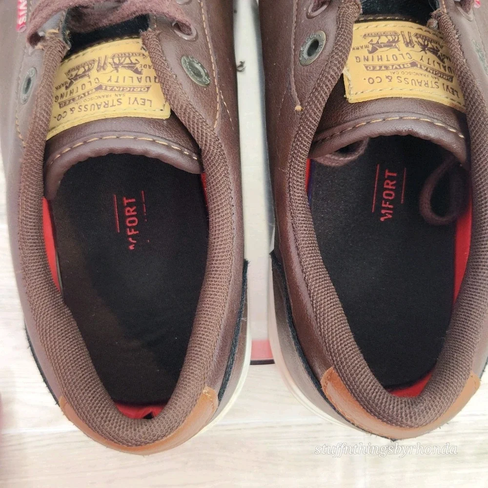 Levi's Mens Synthetic Leather Casual Lace Up Sneaker/‎ Trainers Shoe US 8.5